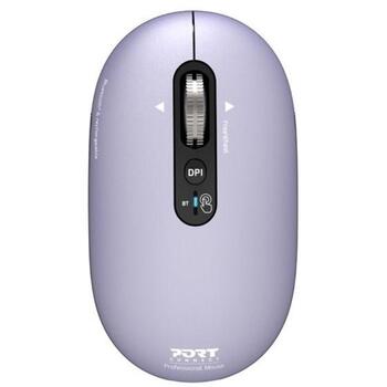 Port Connect PURE MAC 910502, bezvadu Bluetooth optiskā pele, 1000/1600/2400/3200 DPI, 5 pogas, klusa skaņa, ritināšanas ritenītis (910502)