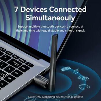 Vention USB adapteris KDTB0 633Mbit/s, 2.4-5GHz, 6dBi antena, WPA2-PSK, USB 2.0, melns (KDTB0)