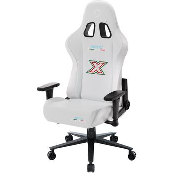 Onex Игровое кресло ONEX-STC-X-P-W, 125кг, 90°–135°, 65мм, 5 роликов, белый, эргономичное, металлический каркас, механизм бабочка (ONEX-STC-X-P-W)