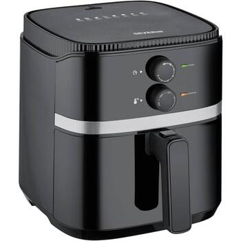 Severin FR 2452 gaisa fritieris, 5 l, 1500 W, 80-200 °C, taimeris, nelīpošs pārklājums, automātiska izslēgšanās (2452)