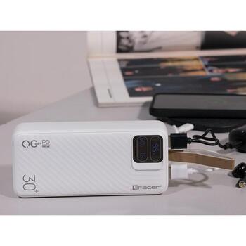 Tracer Power Bank TRABAT47506, 30000 мАч, 65 Вт, 1 x USB-C, 2 x USB-A, PD/QC 3.0, быстрая зарядка (TRABAT47506)