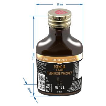 Browin Tennessee Whiskey esence 404225, 100 ml, 10 L dzēriena pagatavošanai, zelta līnija (404225)