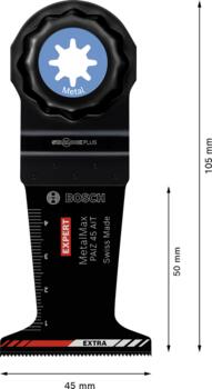 Svārstību daudzfunkcionālajiem darbarīkiem EXPERT PAIZ 45 AIT METALMAX GREMDZĀĢĒŠANAS ASMENS BOSCH 2608900021 (2608900021)