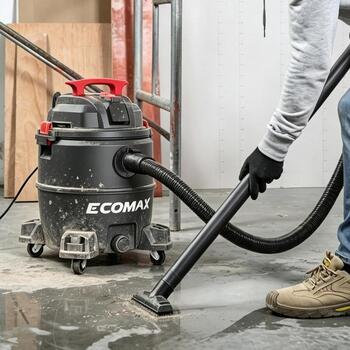 Ecomax putekļu sūcējs EM19427PE-30AA&EMX, 30l, 1200W, 180mbar, 33l/s, 220-240V, DN 32, pūtēja funkcija, drenāžas atvere (EM19427PE-30AA&EMX)