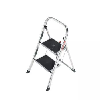 HAILO K70 StandardLine 034392801, salokāms alumīnija pakāpienu soliņš, 2 pakāpieni, drošības rokturis, 225cm, 150kg (034392801)