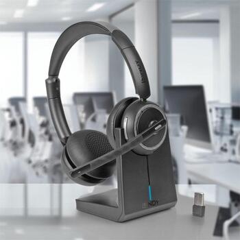 Lindy L118 беспроводная гарнитура 20450, Bluetooth 5.2, AI шумоподавление, 30ч аккумулятор, USB-C зарядка (20450)