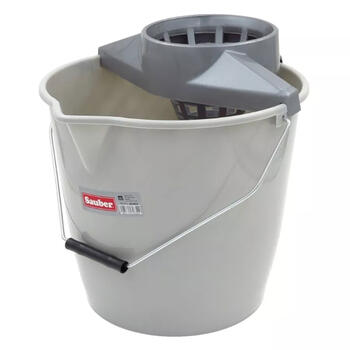 Sauber круглое ведро 12L, 24800804, пластик, нажимная ручка, металлическая ручка (24800804)