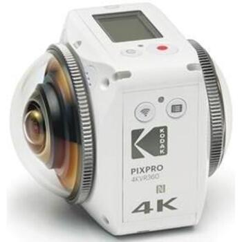 Kodak Экшн-камера 4KVR360, 0.13кг, 6.76см, 5.5см, 5.5см, 20.68МП, 7360x3680, 1250мАч, HDMI Type D, USB 2.0, WiFi, Bluetooth, IPX5 (4KVR360)