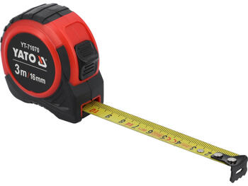 Yato Mērlente YT-71070, 3m, 16mm, tērauds, pārklājums ar neilonu, ABS korpuss, II precizitātes klase (YT-71070)
