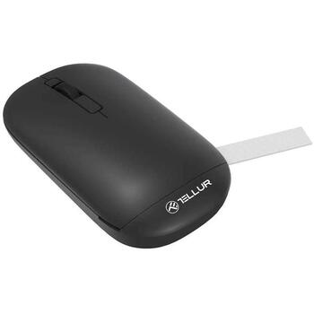 Tellur Gripper Wireless Mouse TLL491381, 500mAh, 4, 800/1200/1600 DPI, Bluetooth 5.0, RF 2.4 GHz, тихий клик (TLL491381)