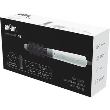 Braun matu veidotājs AS1.52 BRAS152E, 300W, 1.8m, 3 temperatūras, 3 ātrumi, aukstā gaisa padeve, 20mm apaļā termiskā suka (BRAS152E)