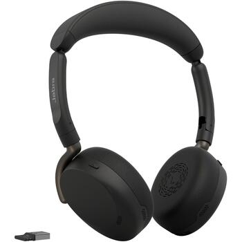Jabra гарнитура Evolve3 65 Flex UC 36699-989-999, USB-A, Bluetooth 5.3, 80 ч, 30 м, 6 микрофонов, ANC, черная (36699-989-999)
