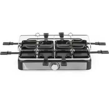 Salter Набор для раклета и фондю EK4513VDE, 1400W, 8 сковородок, 1,3л кастрюля, 6 вилок, антипригарное покрытие (EK4513VDE)