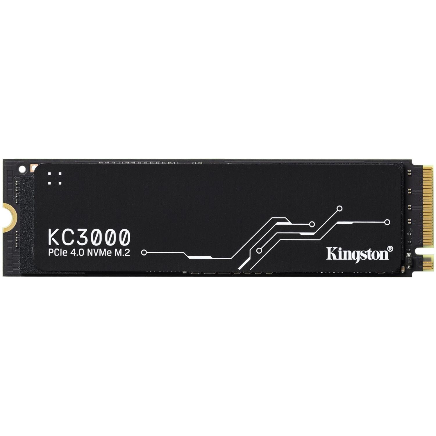 Kingston Твердотельный накопитель KC3000 SKC3000D/2048G, 2048 ГБ, PCIe 4.0, 7000 МБ/с, 3D TLC, Heatsink (SKC3000D/2048G)