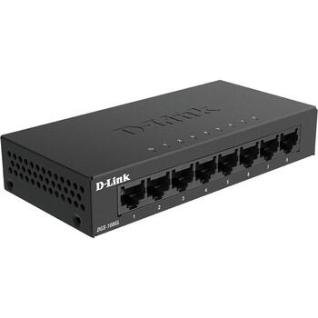 D-Link коммутатор DGS-108GL/E, 8x 10/100/1000 Mbps, 16 Гбит/с, 4K MAC, неуправляемый, настольный, QoS, IGMP, EEE (DGS-108GL/E)