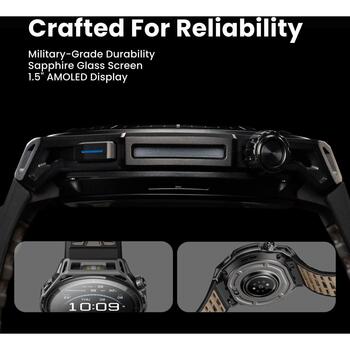 Amazfit умные часы Balance 3 W2677GL4N, 1,5-дюймовый AMOLED, 480x480 пикселей, 64 ГБ, 658 мАч, 21 день, 10 ATM, титан, черный (W2677GL4N)