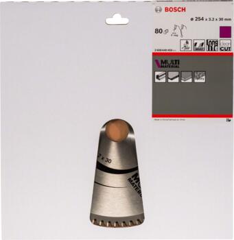 Stacionārā Ripzāģa disks 254x30x80 multi material, Paneļzāģiem PRO MULTI MATERIAL RIPZĀĢA ASMENS, 2608640450, BOSCH (2608640450)