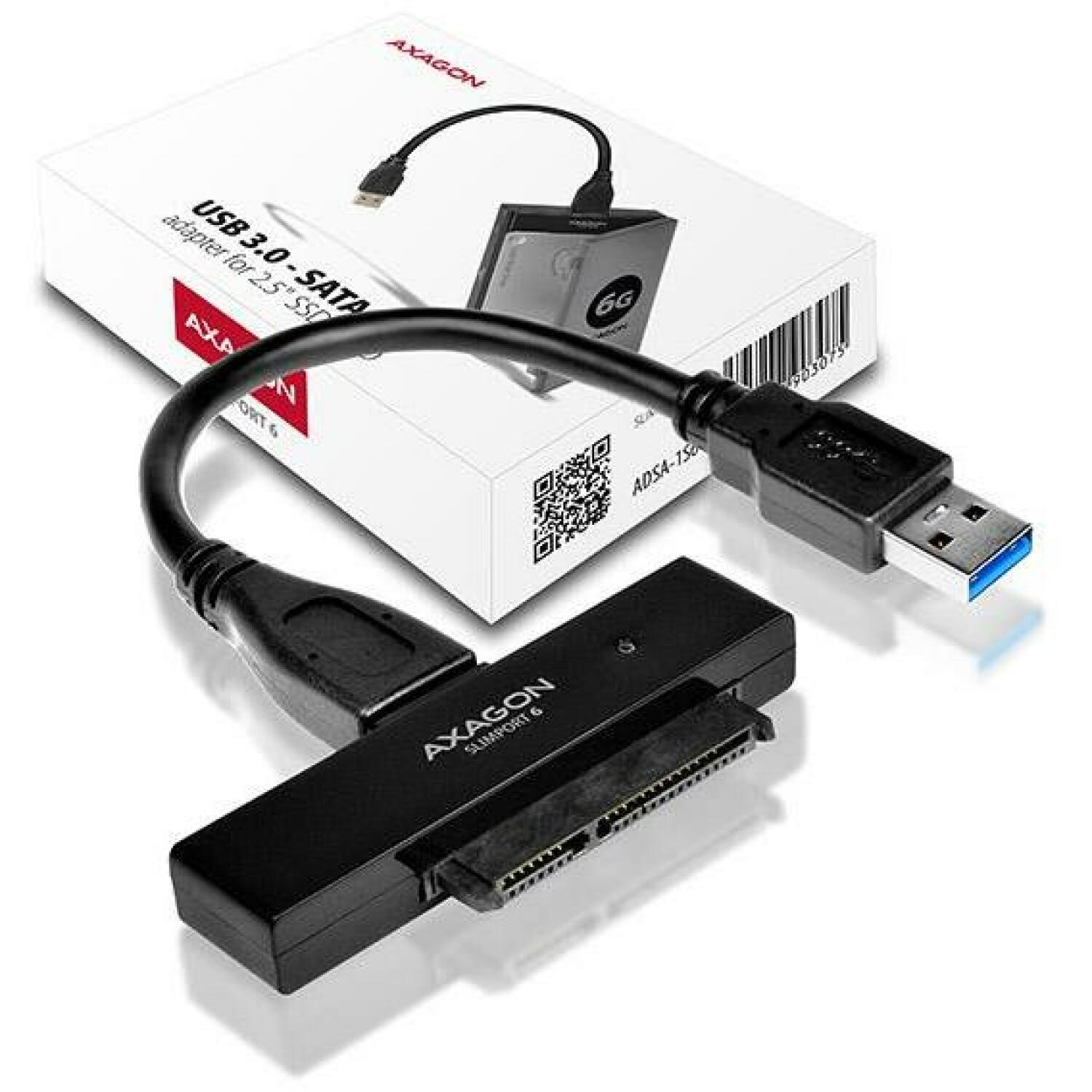 Axagon HDD адаптер ADSA-1S6, USB 3.0, SATA 6G, 2.5