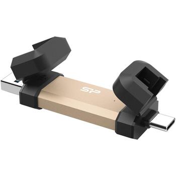 Silicon Power DS72 USB флеш-накопитель SP500GBUC3S72VPG, 500 ГБ, 1050 МБ/с, USB Type-A / Type-C, 0-70 °C, 256-bit AES (SP500GBUC3S72VPG)
