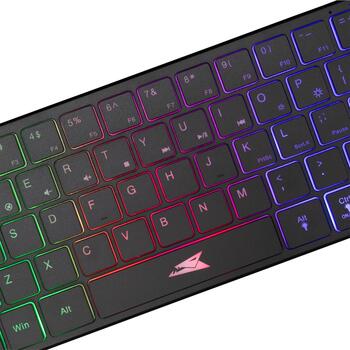 Baracuda Клавиатура SEAHORSE-B, 64 клавиши, USB, черный, мембранная, Rainbow подсветка (SEAHORSE-B)