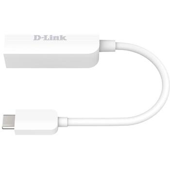 D-Link Сетевой адаптер DUB-E250, 2500Mbit/s, 2.5GBase-T x 1, USB-C, Thunderbolt 3, проводной, белый (DUB-E250)
