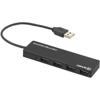 Tellur Basic USB-хаб TLL321041, 4 порта, USB 2.0, черный, ABS, 12.2см (TLL321041)