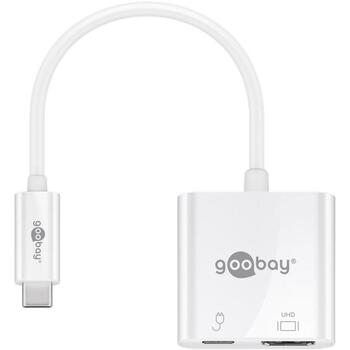 Goobay адаптер USB-C на HDMI 62110, 4K 60Hz, порт USB-C с PD 60W, белый (62110)