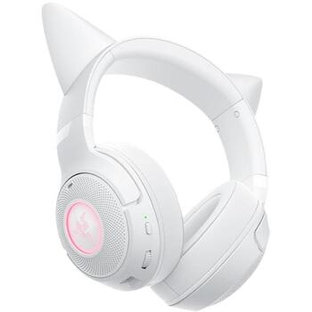 Razer наушники Kraken Kitty V2 BT RZ04-04860600-R3M1, 32 Ω, 20-20k Гц, Bluetooth 5.2, 40 ч, белый, беспроводные, накладные (RZ04-04860600-R3M1)