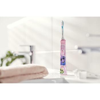 Philips elektriskā zobu birste HX6352/42, 2 jaudas režīmi, 2 birstes galvas, Bluetooth, rozā, 62000 apgr./min (HX6352/42)