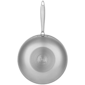 Resto Wok 95349, 28 см, 510 мм, 75 мм, 1 ручка, нержавеющая сталь, устойчивая к царапинам, индукция, TRI-PLY (95349)