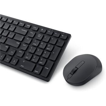 Dell KM555 Kļaviatūra un pele, 580-BBVQ, Bluetooth, 3 taustiņi, izturīga pret izliešanu, QWERTY, melna (580-BBVQ)