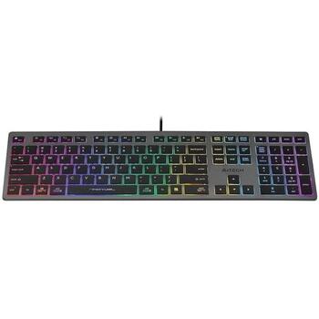 A4Tech Клавиатура FStyler FX60H A4TKLA47126, 150м, 12 мультимедийных клавиш, неоновая подсветка, 2 USB порта (A4TKLA47126)