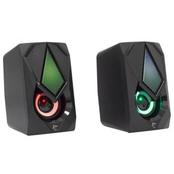 White Shark Динамики BEAT GSP-619 2.0, 6W, 2x2 дюйма, 160-20000 Гц, 3,5 мм, USB 5 В, RGB LED подсветка (BEAT)