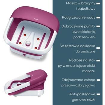 Beurer Kāju masāžas vanna FB 30, 60W, 3 funkcijas, infrasarkanie gaismas punkti, salokāma, neslīdošas kājiņas (FB 30)