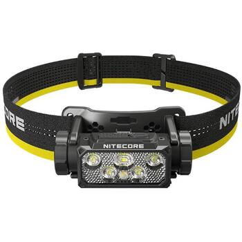 Nitecore HC60 UHE, Lukturis uz galvas, 1600 lm, 6 LED, 4000 mAh, IP68, Ūdensizturīgs līdz 2 m, Šoka izturīgs līdz 2 m, USB uzlāde (HC60UHE)