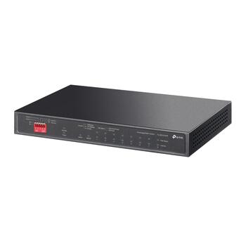TP-Link TL-SG1210PP гигабитный настольный коммутатор 6× PoE+ 2× PoE++ 9× RJ45 1× combo SFP RJ45 fanless 20 Gbps бюджет PoE 123 W Черный (TL-SG1210PP)