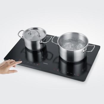 Severin DK 1033, 2 plīts virsmas, 22cm, 3400W, 10 jaudas līmeņi, 60-240°C, skārienekrāns, taimeris, auto izslēgšanās (1033)