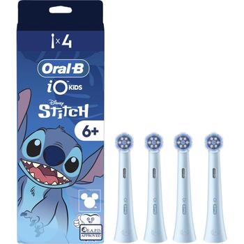 Oral-B zobu birstes uzgaļi iO refill 4 Stitch, 4 gab, bērniem no 6 gadiem, mīksti sari, apaļa galviņa, krāsu maiņa (iO refill 4 Stitch)