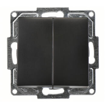 Visage slēdzis, 2 taustišņi z/a BR, Metāliski melns, 01283400-150103, GÜNSAN (01283400-150103)