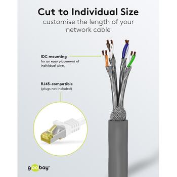 Goobay сетевой кабель 96093, 50 м, CAT 6a, S/FTP, PiMF, 8 проводов, безгалогенный, внутренний, круглый, витой, катушка (96093)