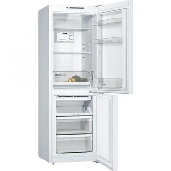 Bosch Холодильник KGN33NWEB, 193L, 89L, 42dB, Класс энергии E, Свободностоящий, No Frost, MultiAirflow, LED дисплей (KGN33NWEB)