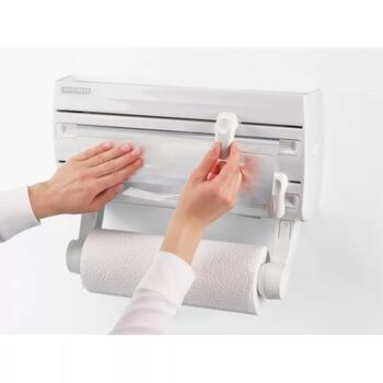 Leifheit Parat F2 1025771, sienas turētājs ruļļiem, ar plauktiņu garšvielām, fiksators, 1.05kg (1025771)