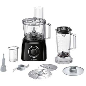Bosch Кухонный комбайн MCM3201B, 800 W, 2,3 L, дробление льда, блендер, черный (MCM3201B)