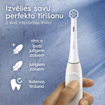 Oral-B elektriskā zobu birste iO2 Calm Pink, 1 uzgalis, 3 tīrīšanas režīmi, spiediena sensors, taimeris, Li-Ion akumulators (iO2 Calm Pink)