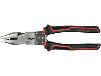 Yato daudzfunkcionālās knaibles YT-20430, 220 mm, CrV, 58-62 HRC, 1-6 mm², 1,5 mm², 16~14 AWG, 18~8 AWG, PP, TPR, pulētas (YT-20430)