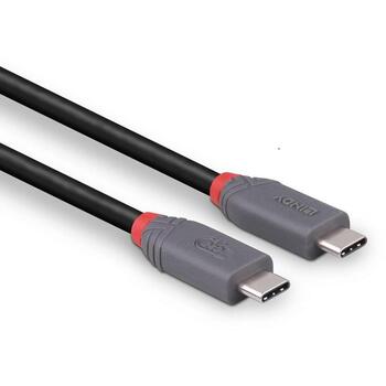 Lindy USB4 240W Type C кабель 36957 1.5m, 40Gbps, черный, USB Type 4 C мужские разъемы (36957)