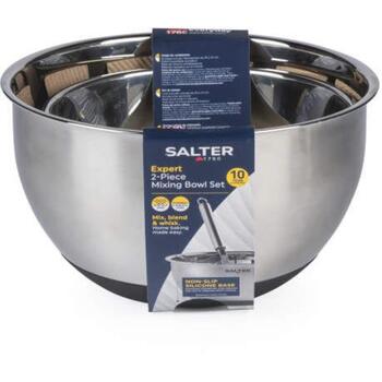 Salter Maisīšanas bļodu komplekts BW14191, 20cm, 24cm, nerūsējošais tērauds, silikona pamatne (BW14191)