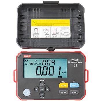 Uni-T UT620C+ Цифровой микроомметр, 0.001 мΩ – 300.0 кΩ, 1 мΩ, 500 наборов данных, USB Type-C, IP54 (UT620C+)