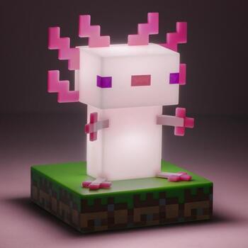Paladone Minecraft Aksolotla Ikonas Gaismiņa PP11390MCF, 11cm, rozā, 1 spuldze, galda/darbvirsma (PP11390MCF)