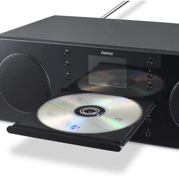 Hama цифровое радио 00054253, DAB+/FM, 10W RMS, 30 ячеек памяти, Bluetooth, USB, AUX, 2,4 дюйма TFT (00054253)
